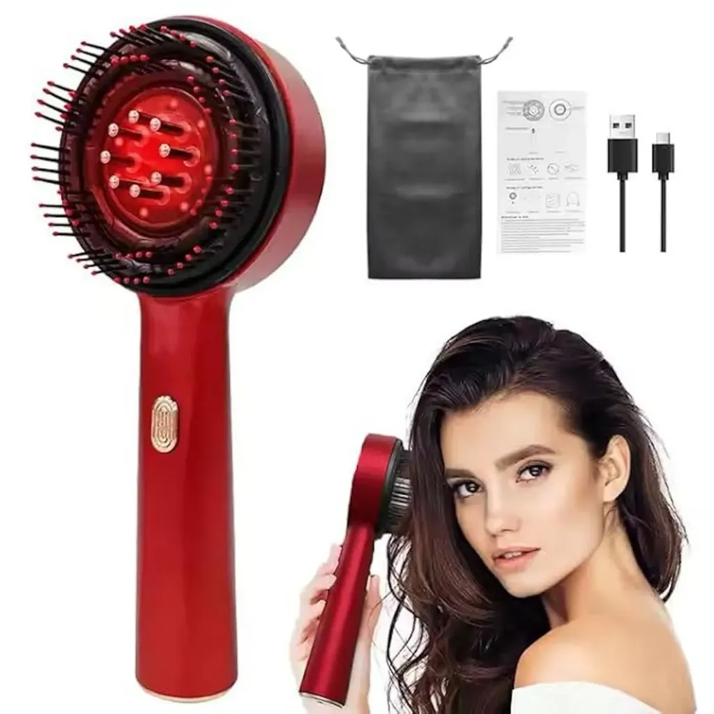 Head Scalp Electric Massager Comb | Scalp Massaging Brush with 3 In 1 Hair Oil Applicator | IPX7 Waterproof, Portable Deep Massager For Hair & Head Relaxation at Home