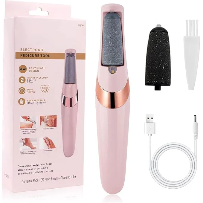 Flawless Pedi Rechargeable Pedicure Tool with Dual Rollers